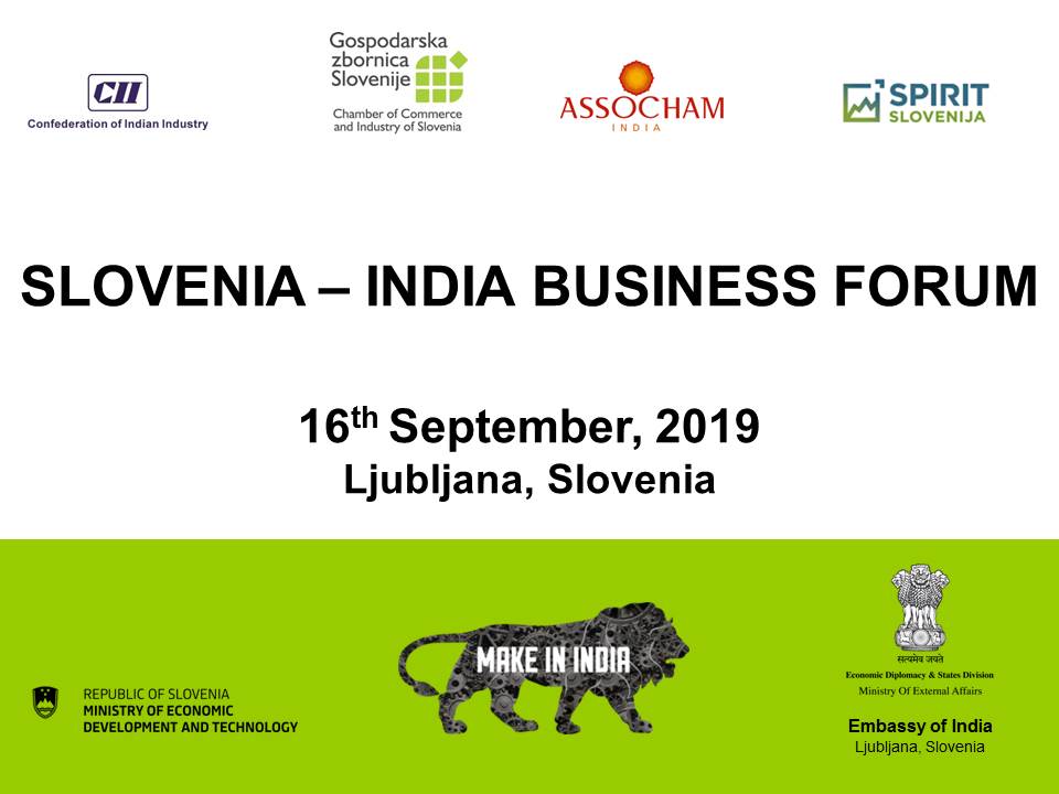 Slovenia-India Business Forum on 16 September 2019 in Ljubljana
